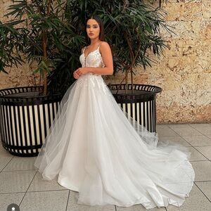 White Bridal Gown Maxi Sleeveless